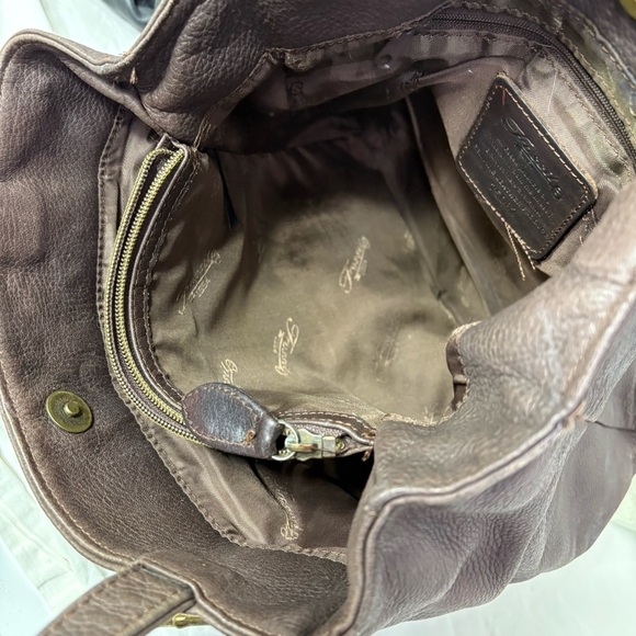 FOSSIL Vintage Brown Leather Shoulder Bag Purse Key Minimalist Neutral Boho - Picture 6 of 16
